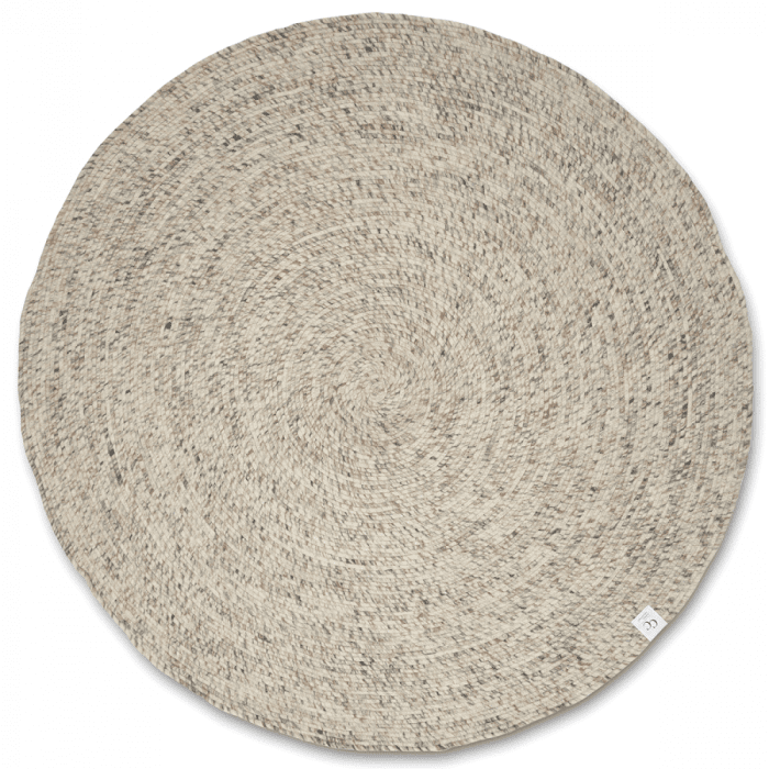 Merino Rund Tæppe Ø200cm - Natur Beige