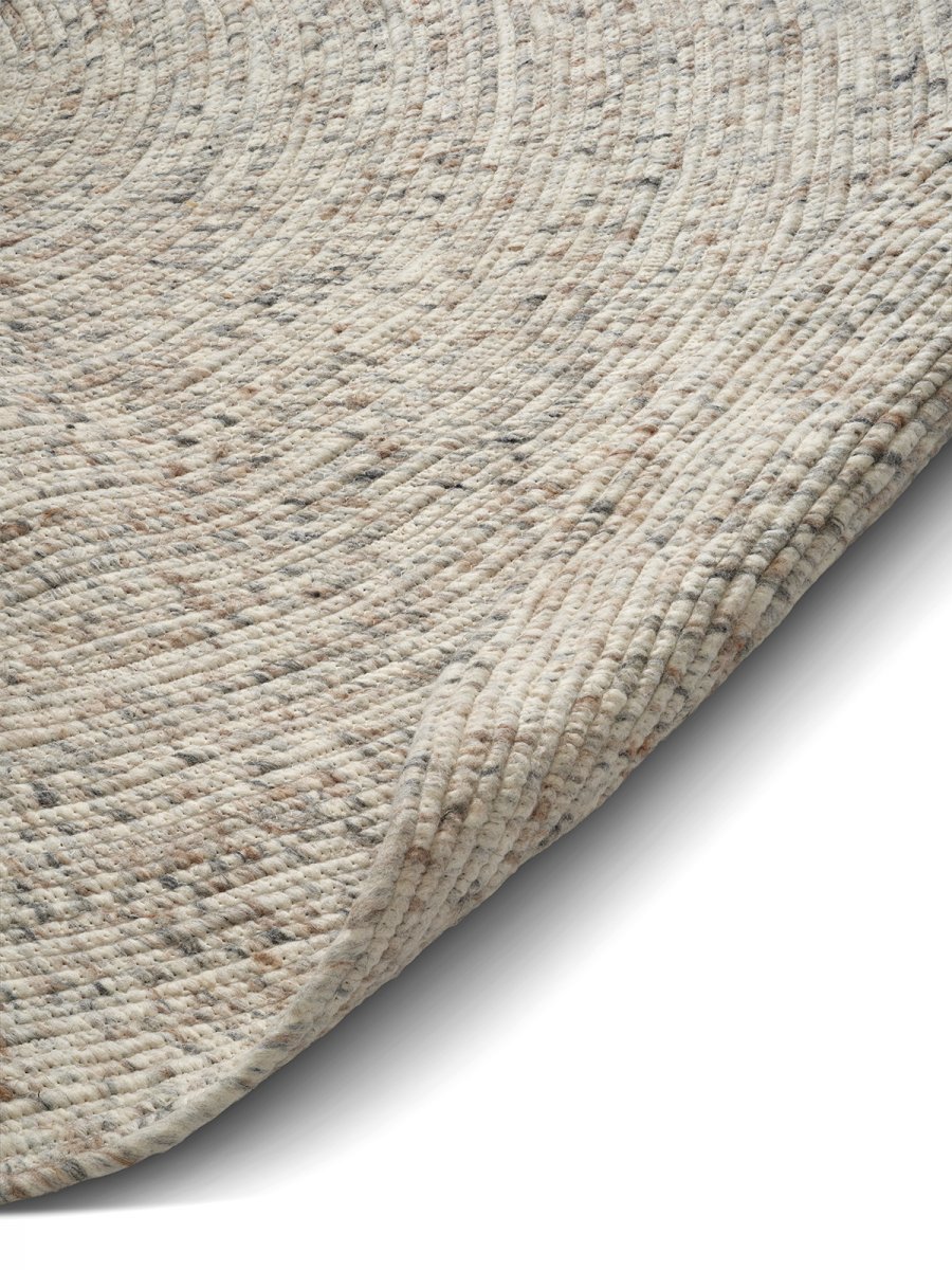 Merino Rund Tæppe Ø200cm - Natur Beige