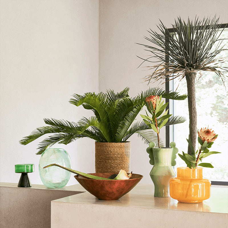 Vase Cirkel Bleg Grøn