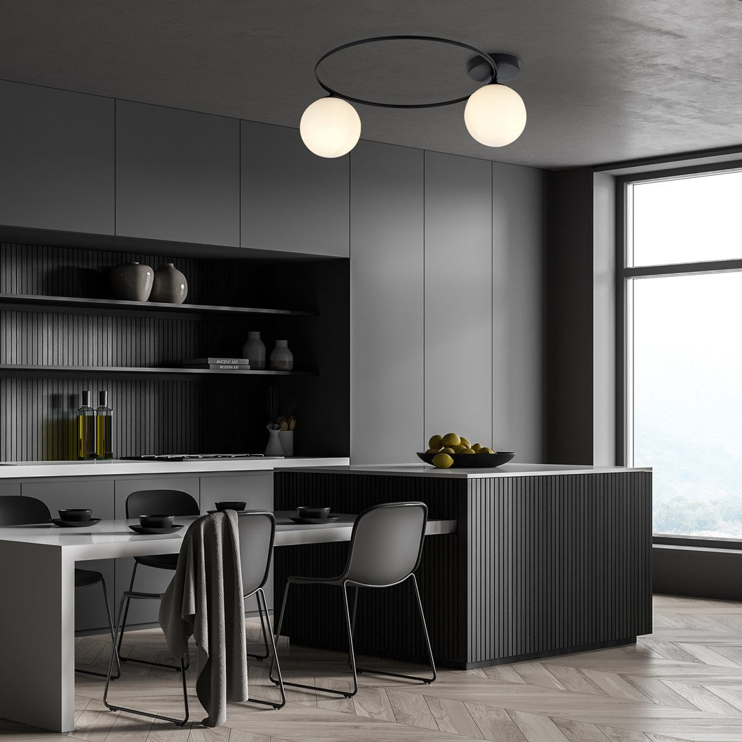 Loftlampe SOPRA 2 - Sort / Hvid - Nordic Unique