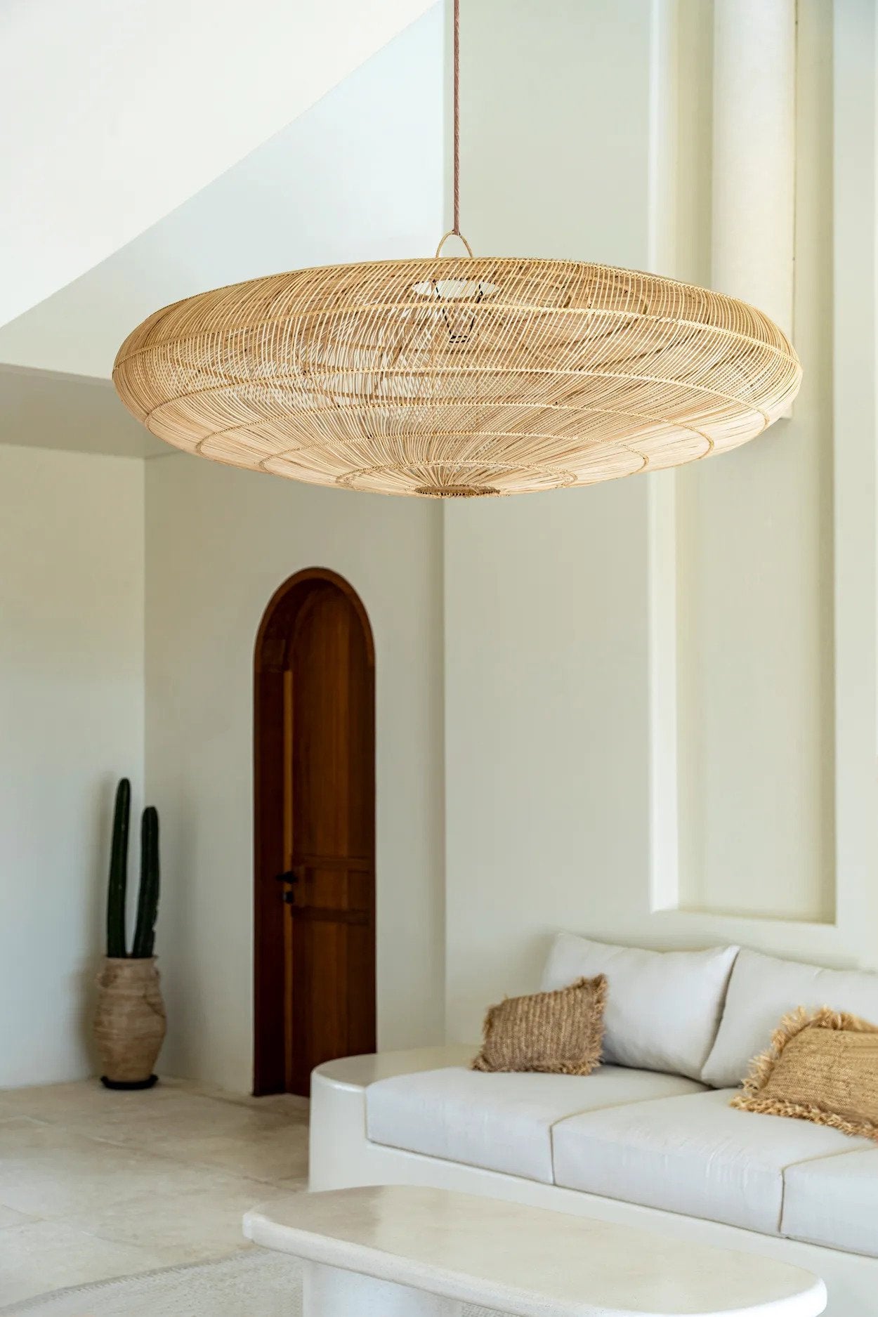 Macaron Lampe Vedhæng - Naturlig - XL