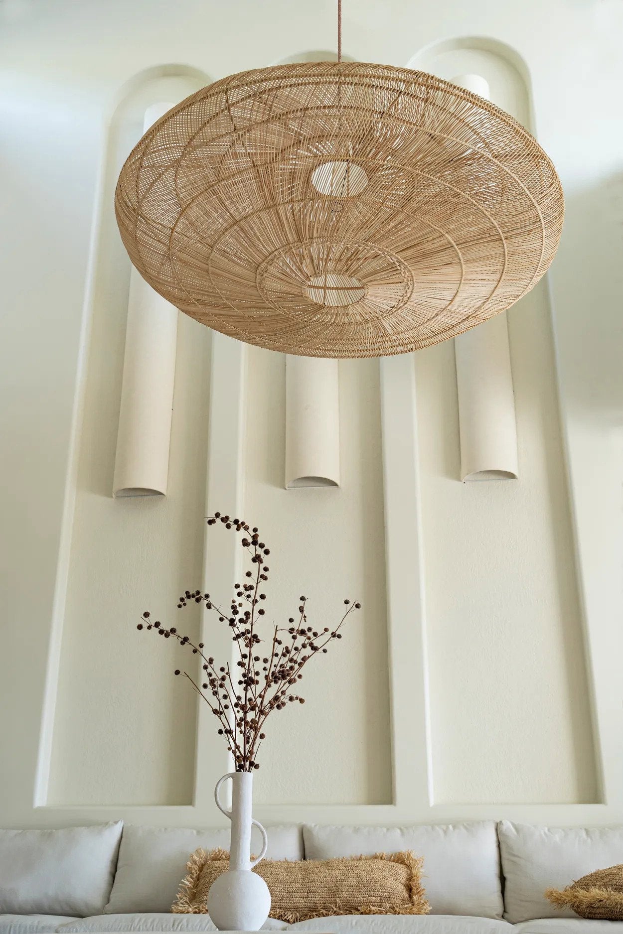 Macaron Lampe Vedhæng - Naturlig - XL