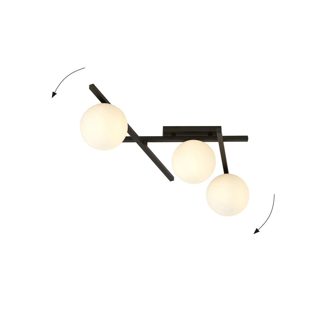Loftlampe SMART 3 - Sort / Hvid - Nordic Unique