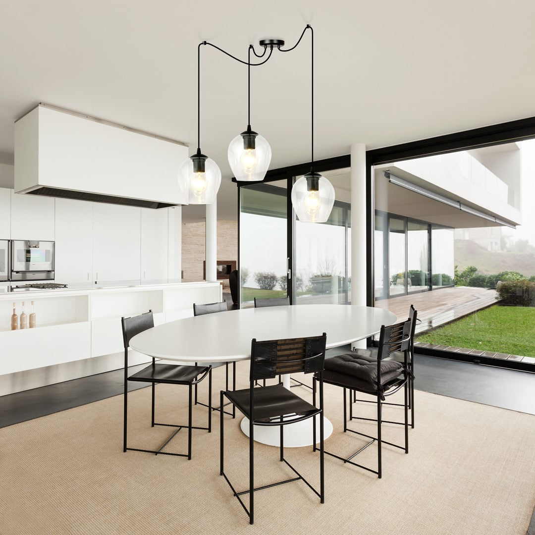 Loftlampe LEVEL 3 Gennemsigtig - Sort - Nordic Unique