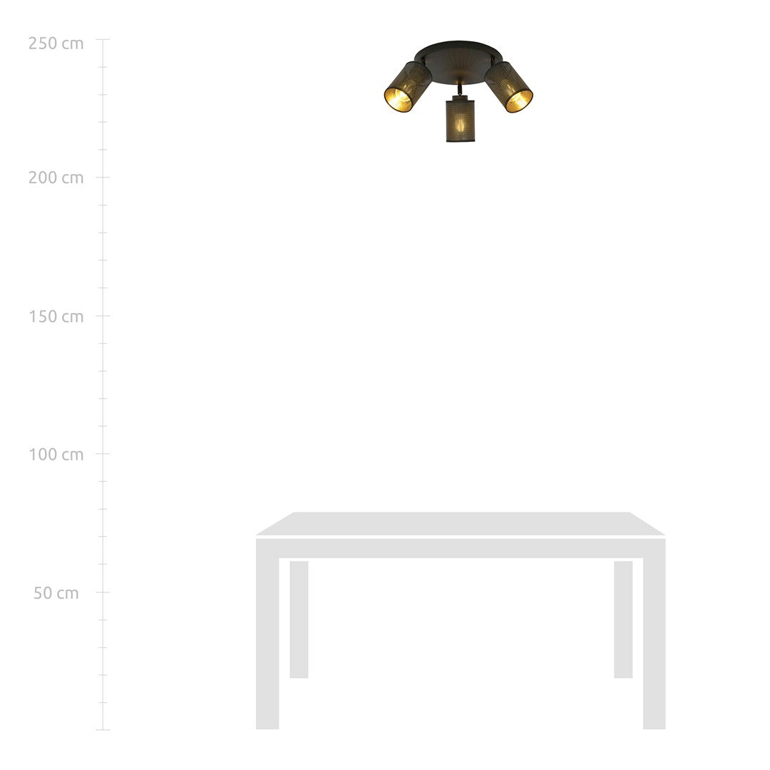 Loftlampe BRONX 3 Premium - Sort - Nordic Unique