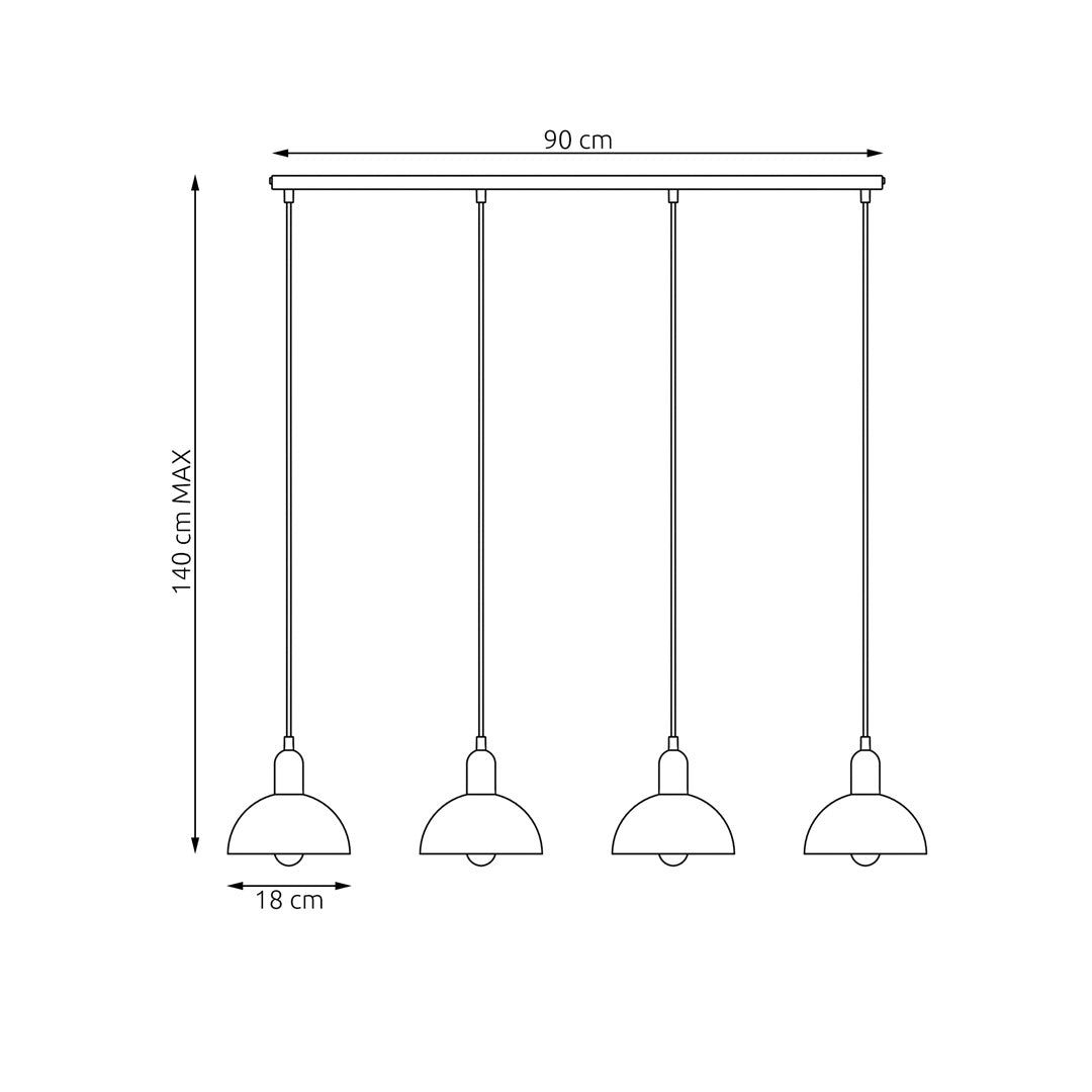 Loftlampe MOTO 4 - Sort / Guld - Nordic Unique