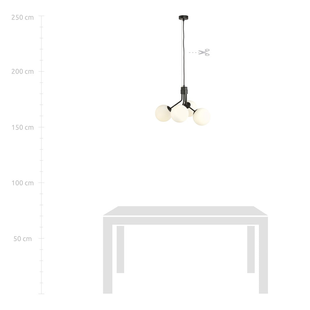 Loftlampe NOVA 4 - Sort / Hvid - Nordic Unique