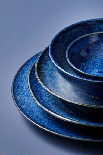 Tallerken Kiryu 27,5 cm Blå Porcelæn 2 stykker