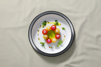 Porcelæn Skål Cosmic 11 cm 32 cl Sort Hvid Porcelæn 6 stykker