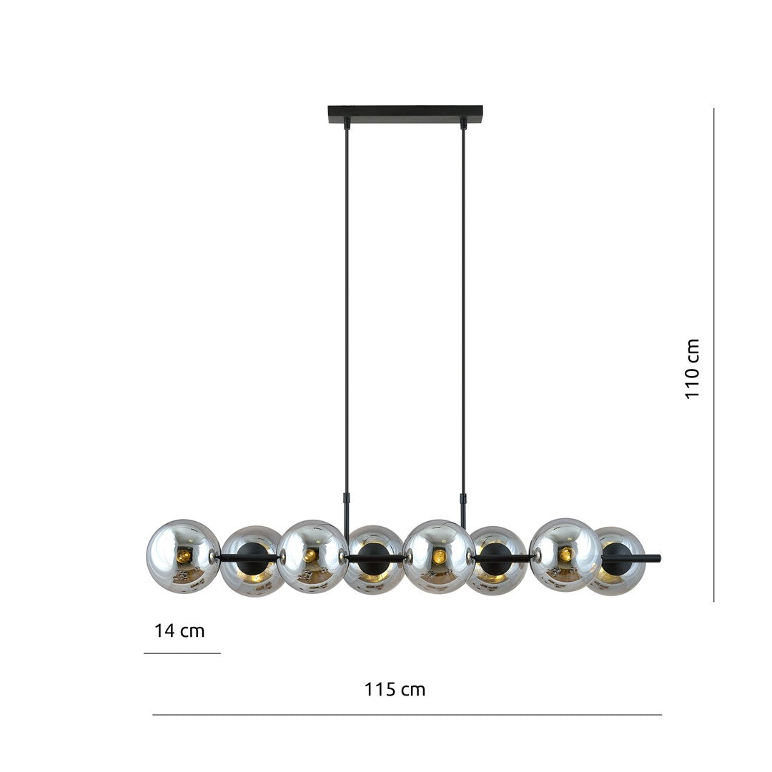 Loftlampe RORY 8 - Sort / Grafit - Nordic Unique
