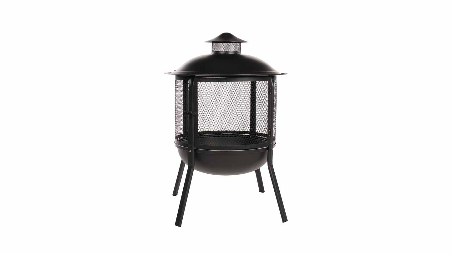 Kansas Bålfad med Låg – Sort - Nordic Unique