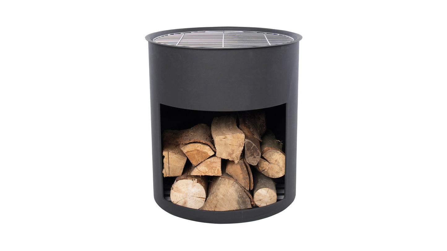 Milshire Bålfad med Grill og Brændereol – Sort - Nordic Unique