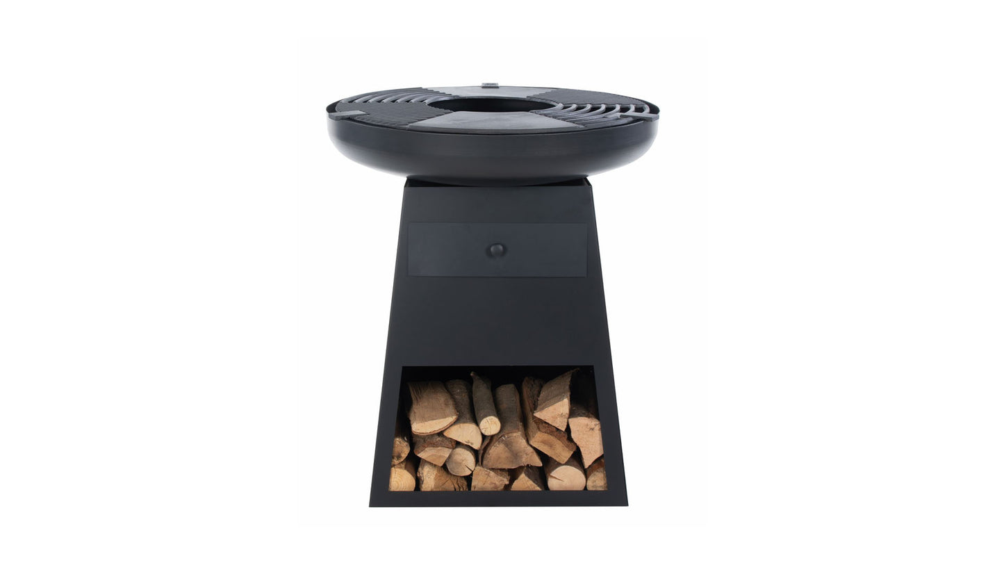 Havana BBQ Bålfad med Plancha Grill – Sort - Nordic Unique