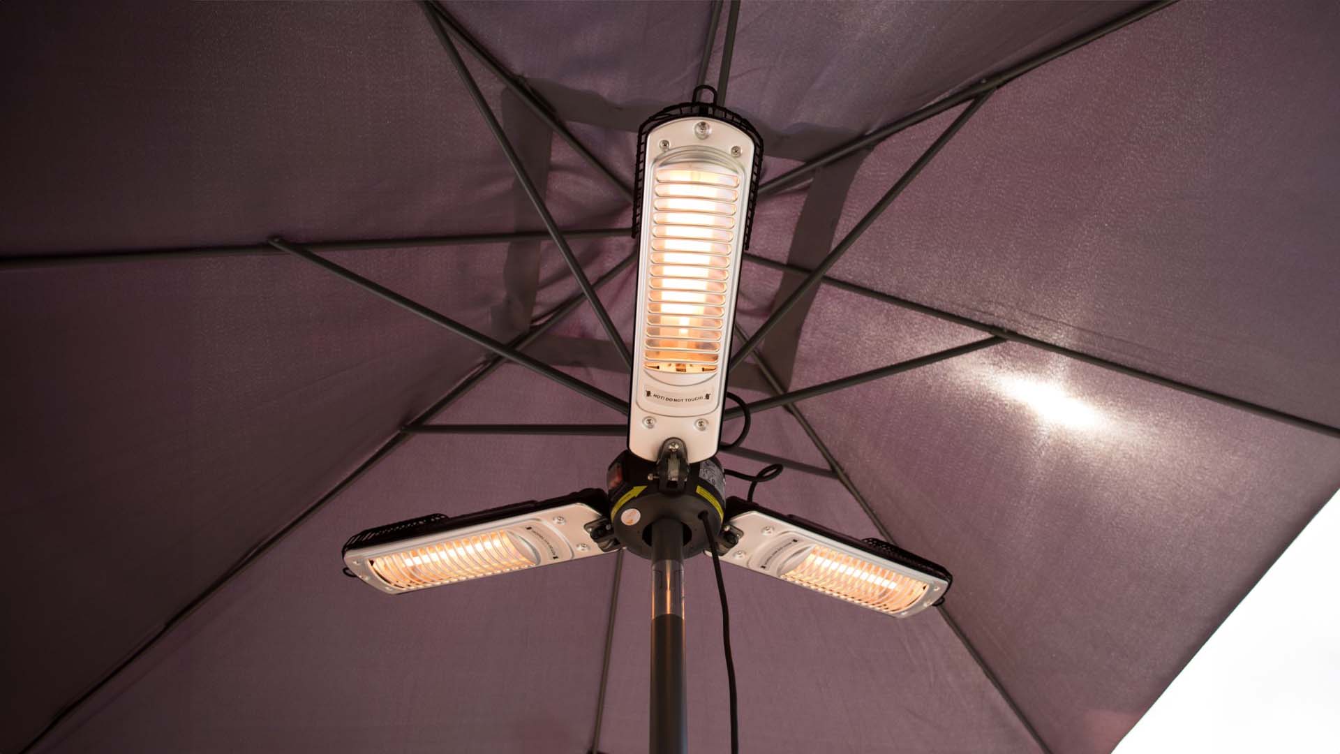 Bright Parasol Terrassevarmer – Sort (2000W) - Nordic Unique