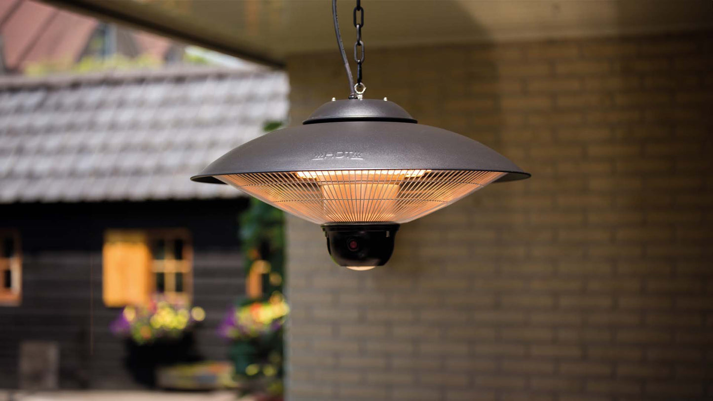 Sirius Bright Hængende Terrassevarmer – Sort (2100W) - Nordic Unique