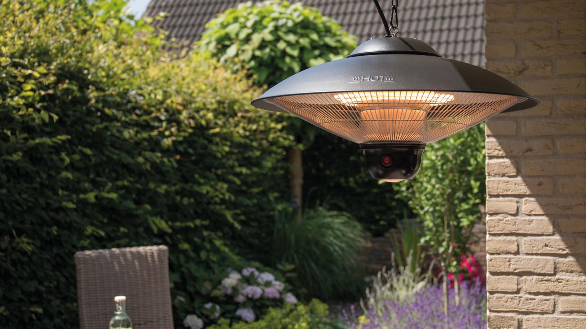 Sirius Bright Hængende Terrassevarmer – Sort (2100W) - Nordic Unique