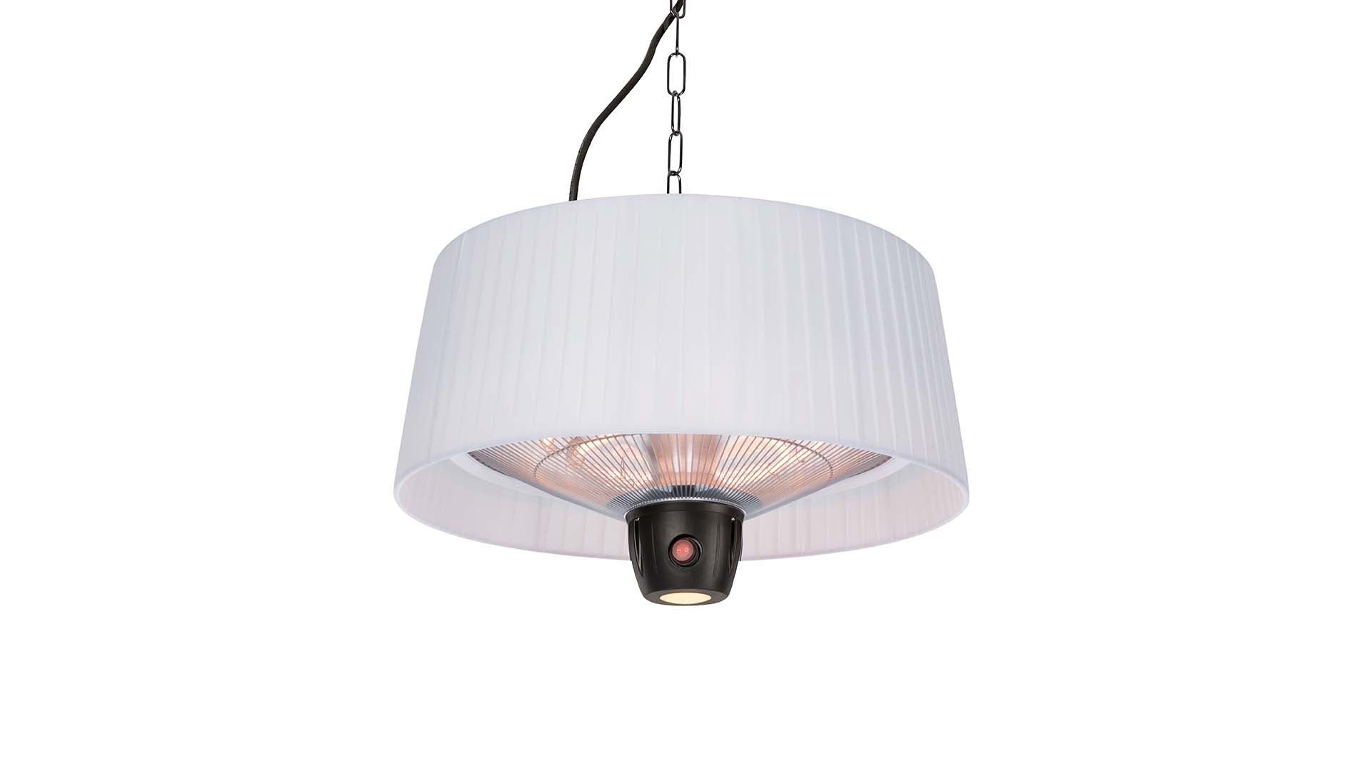 Compact Artix Bright Hængende Terrassevarmer – Hvid (1500W) - Nordic Unique