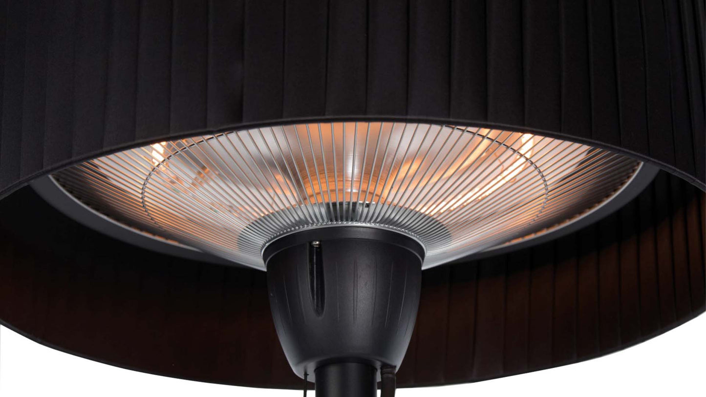 Artix Bright Fritstående Terrassevarmer – Sort (1500W) - Nordic Unique