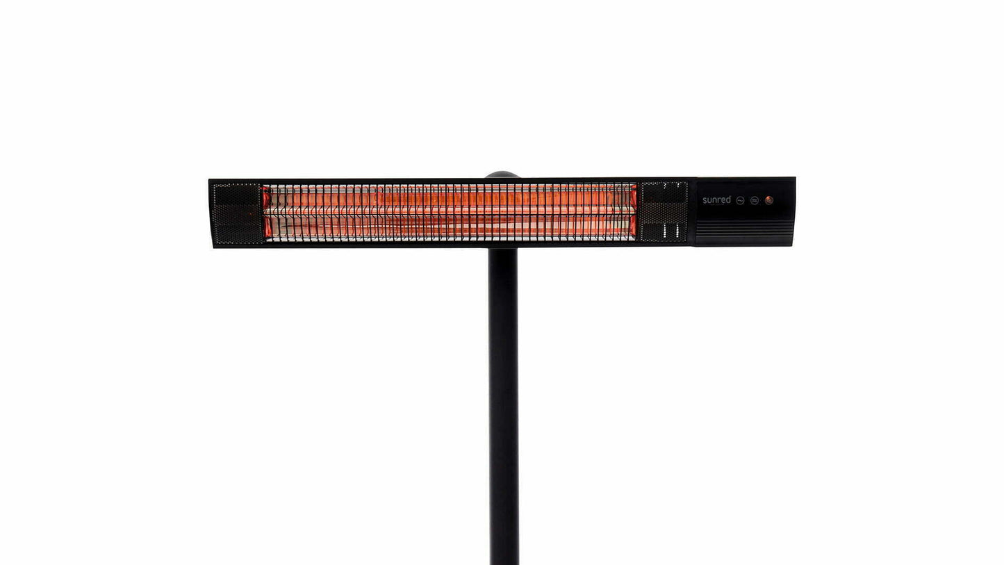 Dark Fritstående Terrassevarmer – Sort (2500W) - Nordic Unique