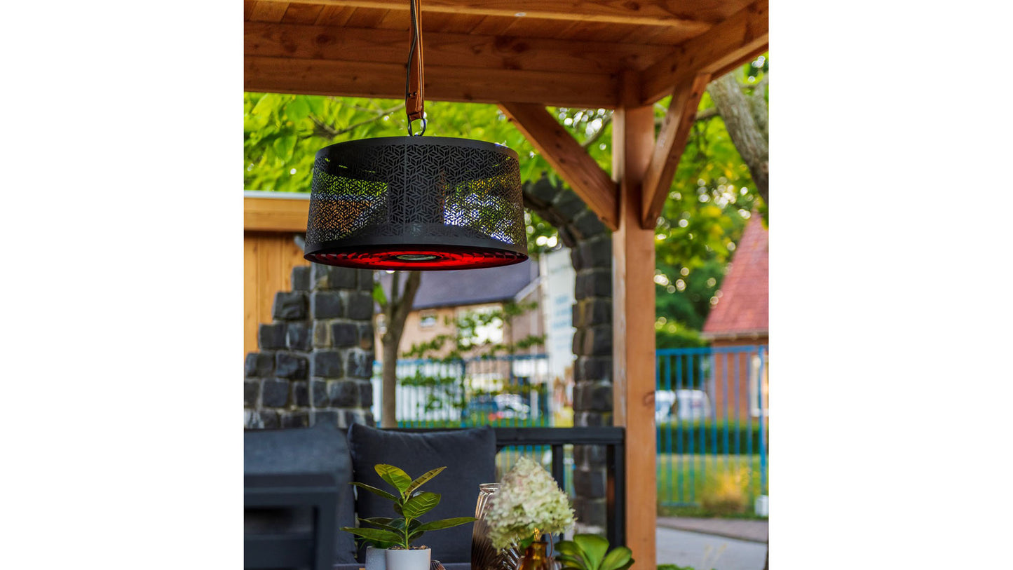Moderna Artix Ultra SMART Hængende Terrassevarmer – Sort (2000W) - Nordic Unique