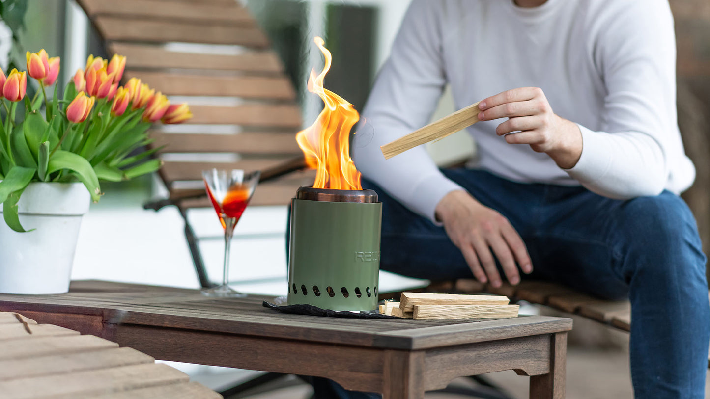 Volcano Bordpejs Bålfad S – Olivengrøn - Nordic Unique