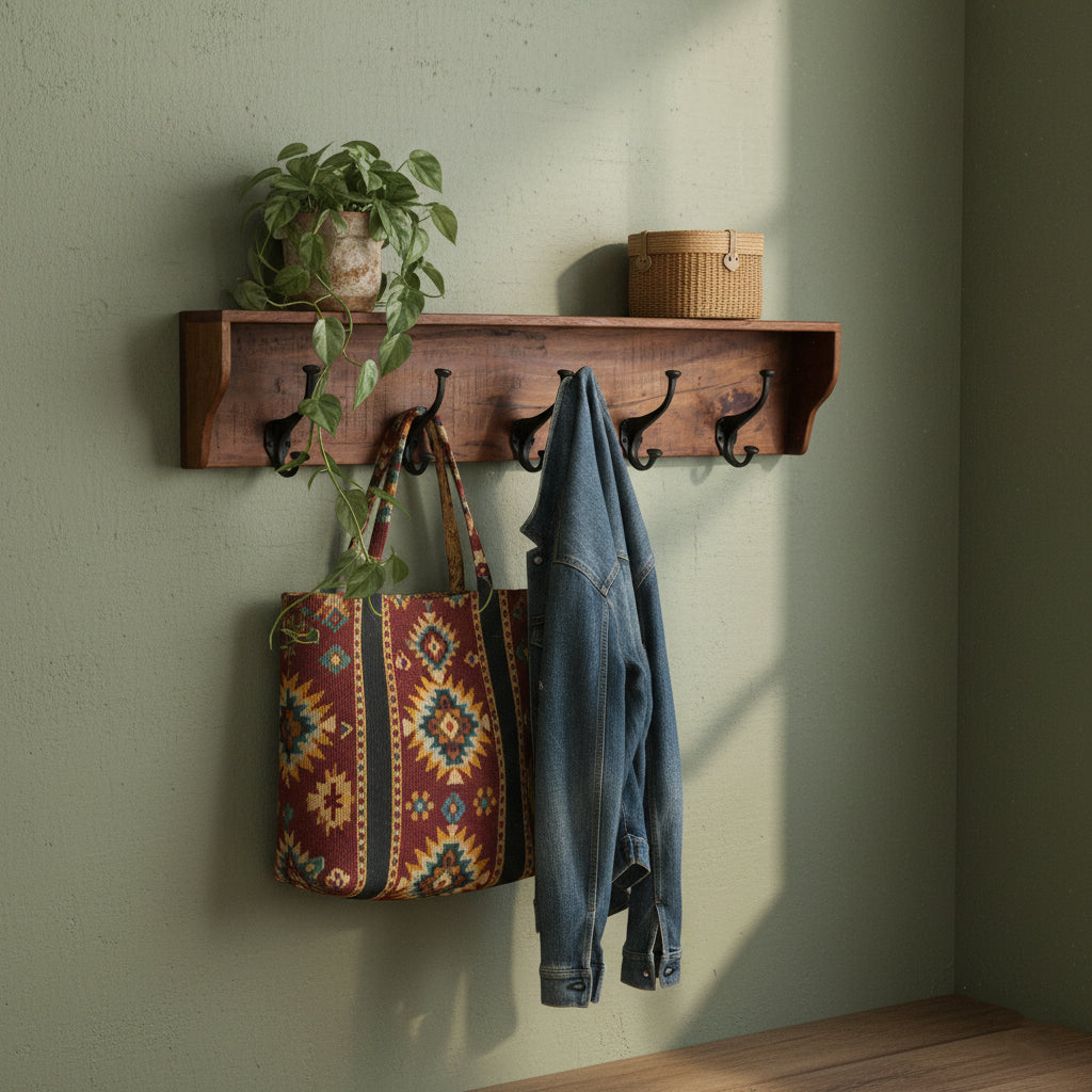 Factory vægkapstok "gammel stil" - FSC-genbrugt træ
