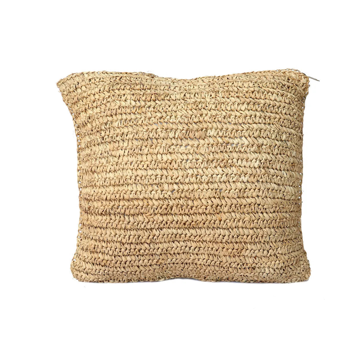 Raffia Flores Cushion Cover Square - Natural - 40x40cm