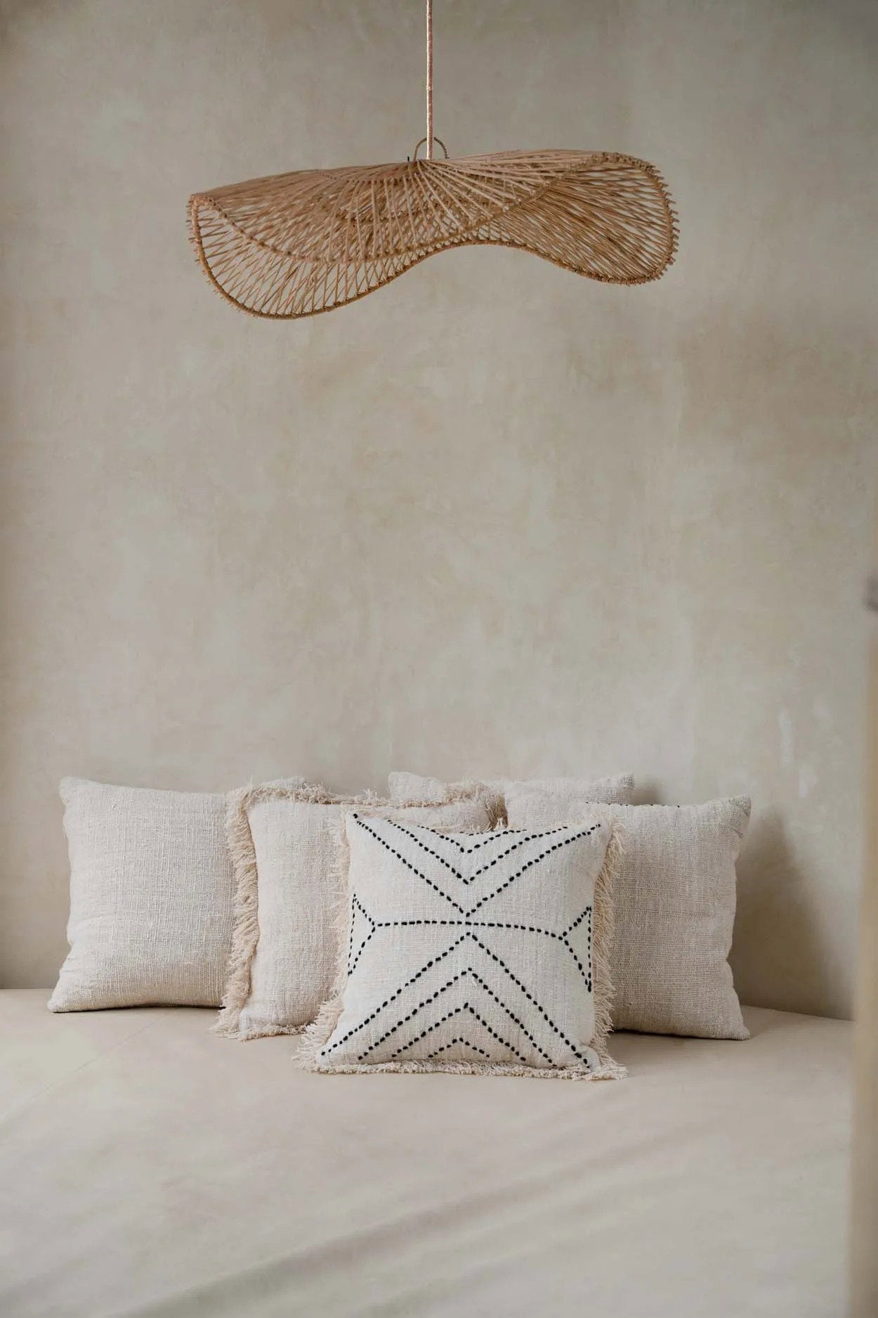 Tribe Cushion Cover - Natural Black