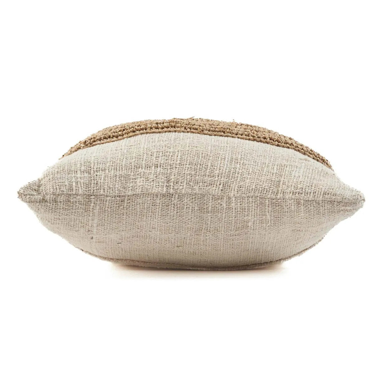 Raffia Stamp Cushion Cover - Natural