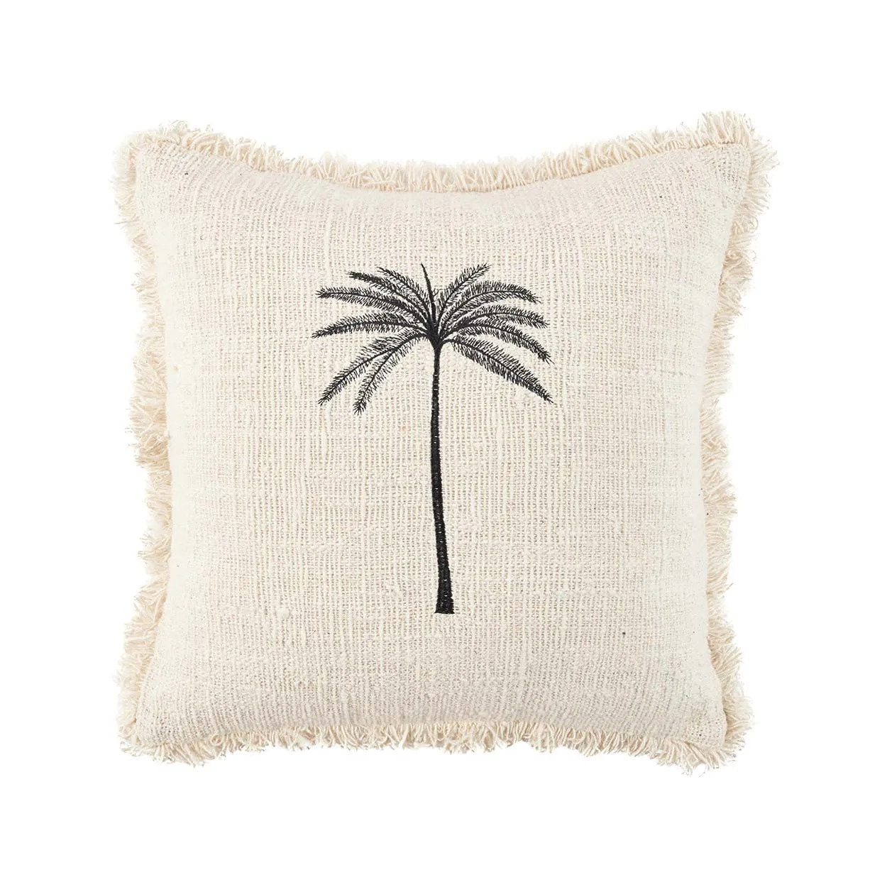 Gili Palm Pillowcase - Natural Black