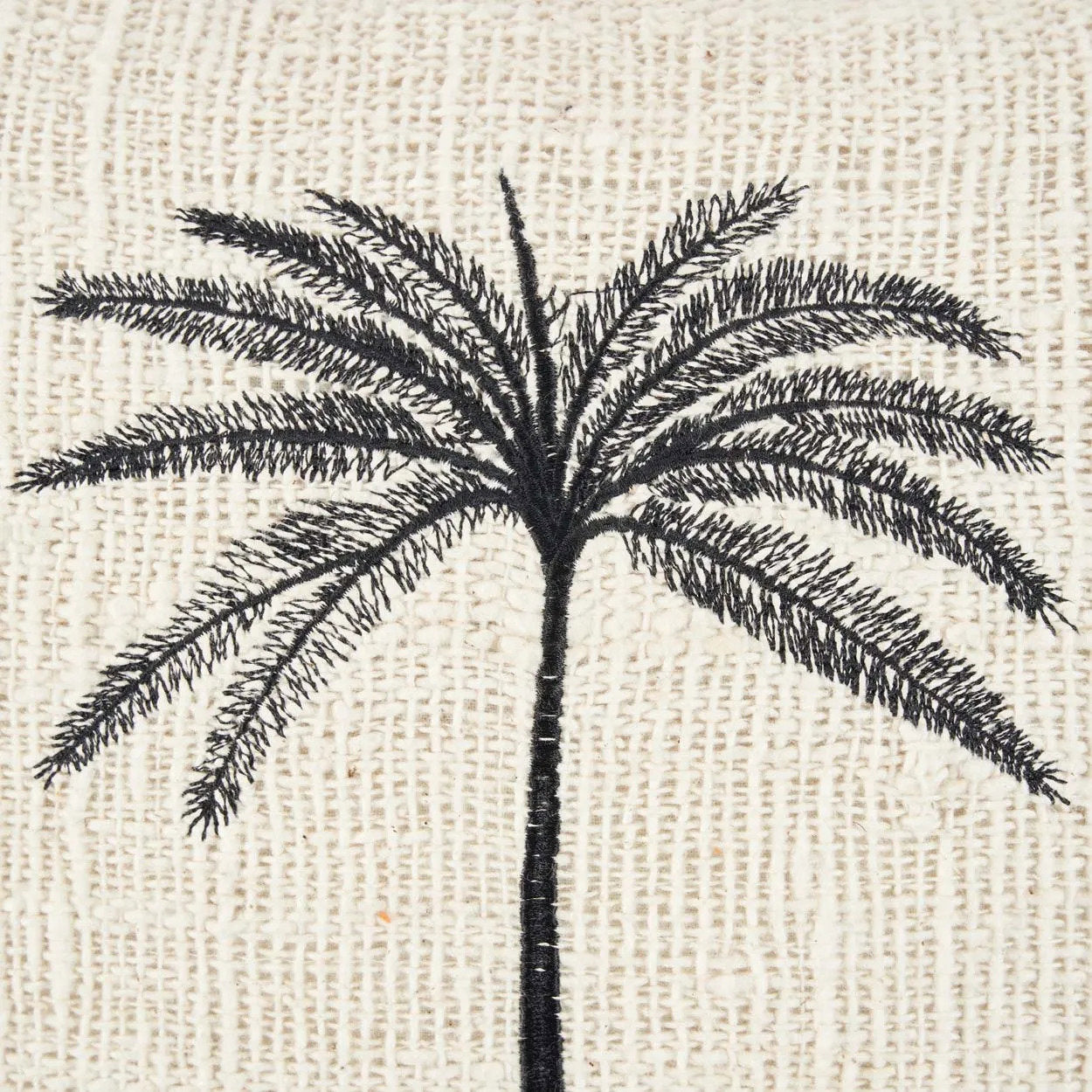 Gili Palm Pillowcase - Natural Black