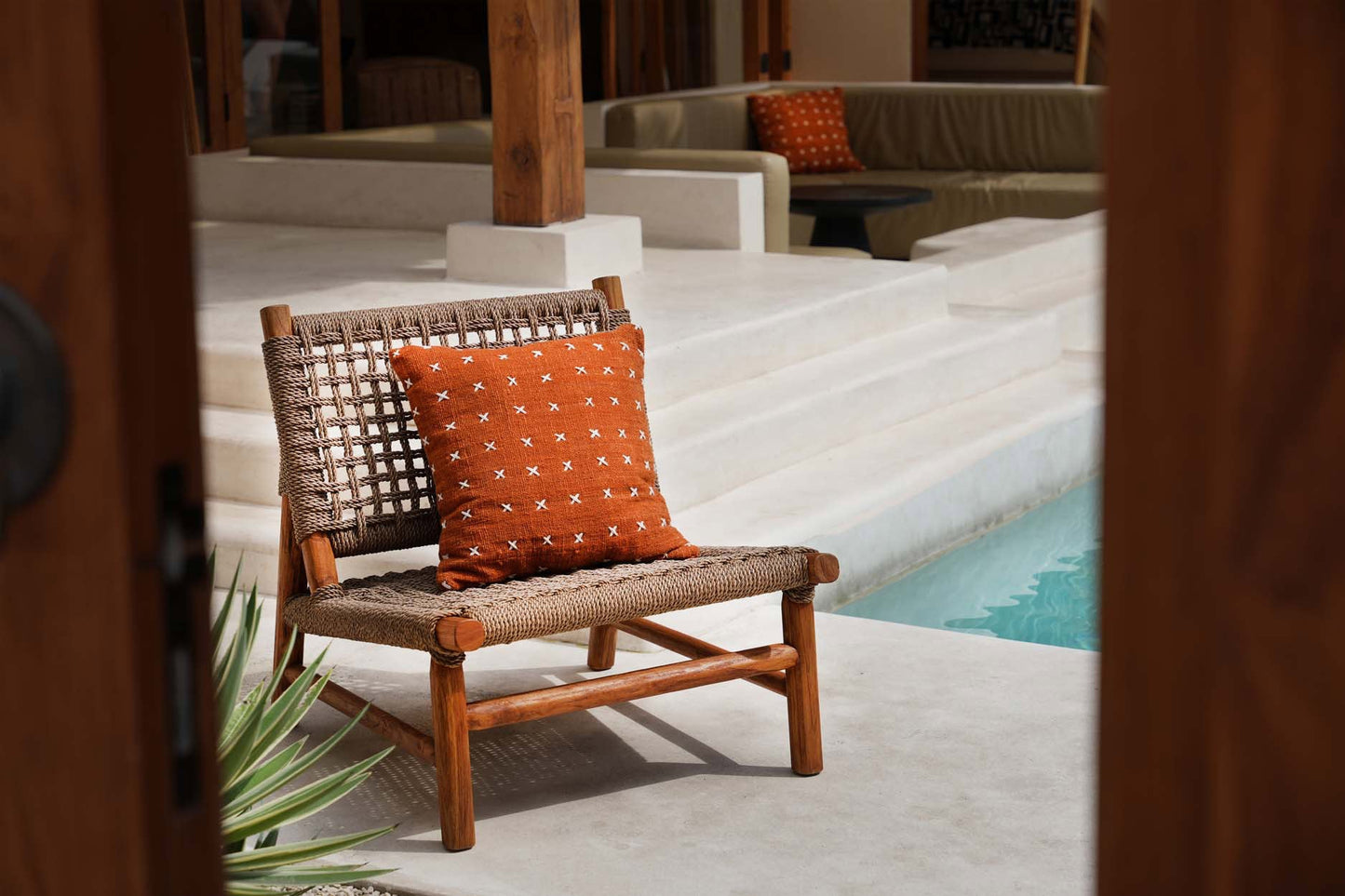 Zillion Kiss Pillowcase - Terracotta White
