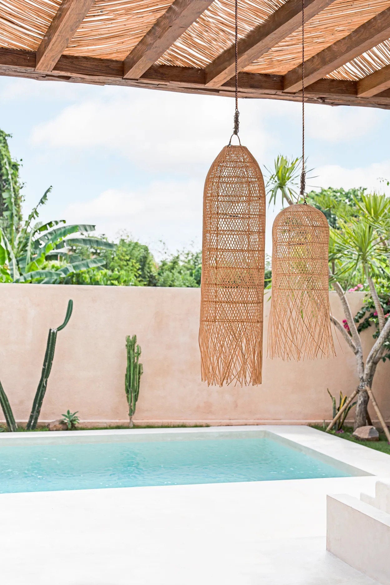 Blæksprutte Lampe Vedhæng - Naturlig - M