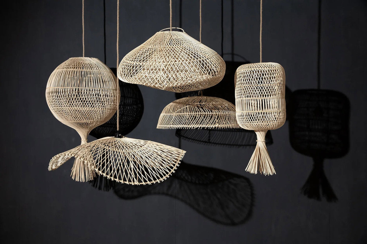 Wonton Gulvlampe - Lampe Vedhæng- Naturlig