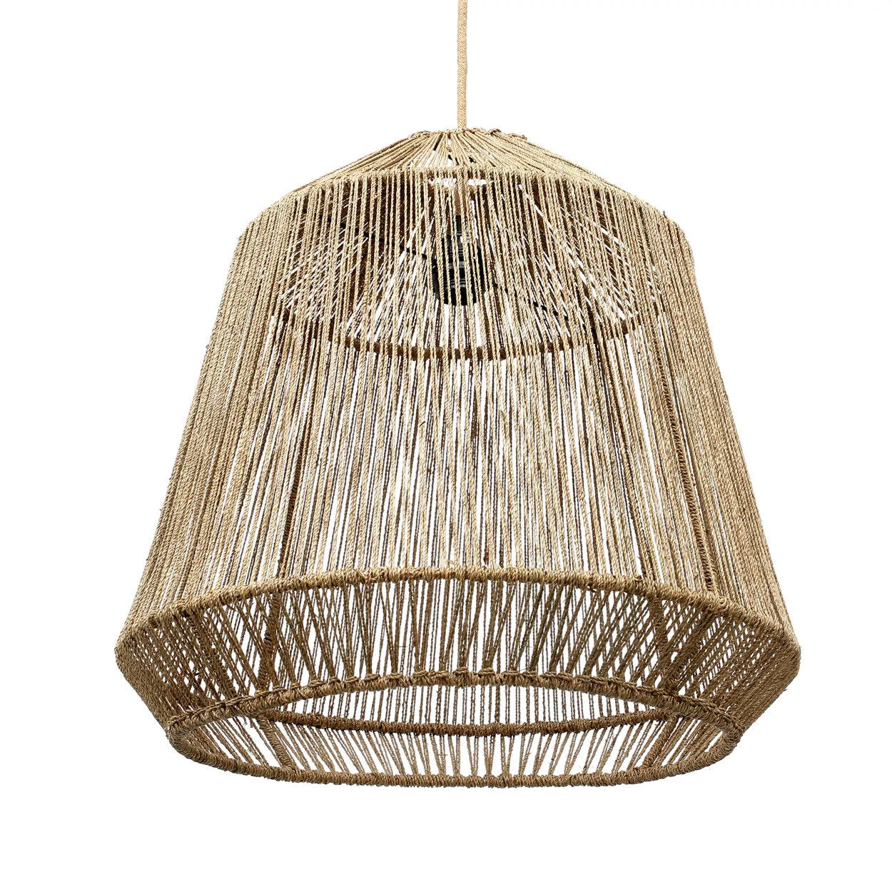 Konisk Lampe Vedhæng - Naturfarvet