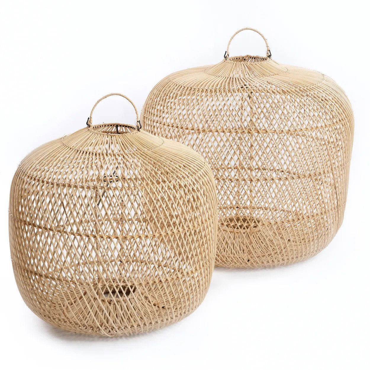 Batu Bolong Lampe Vedhæng - Naturlig - M