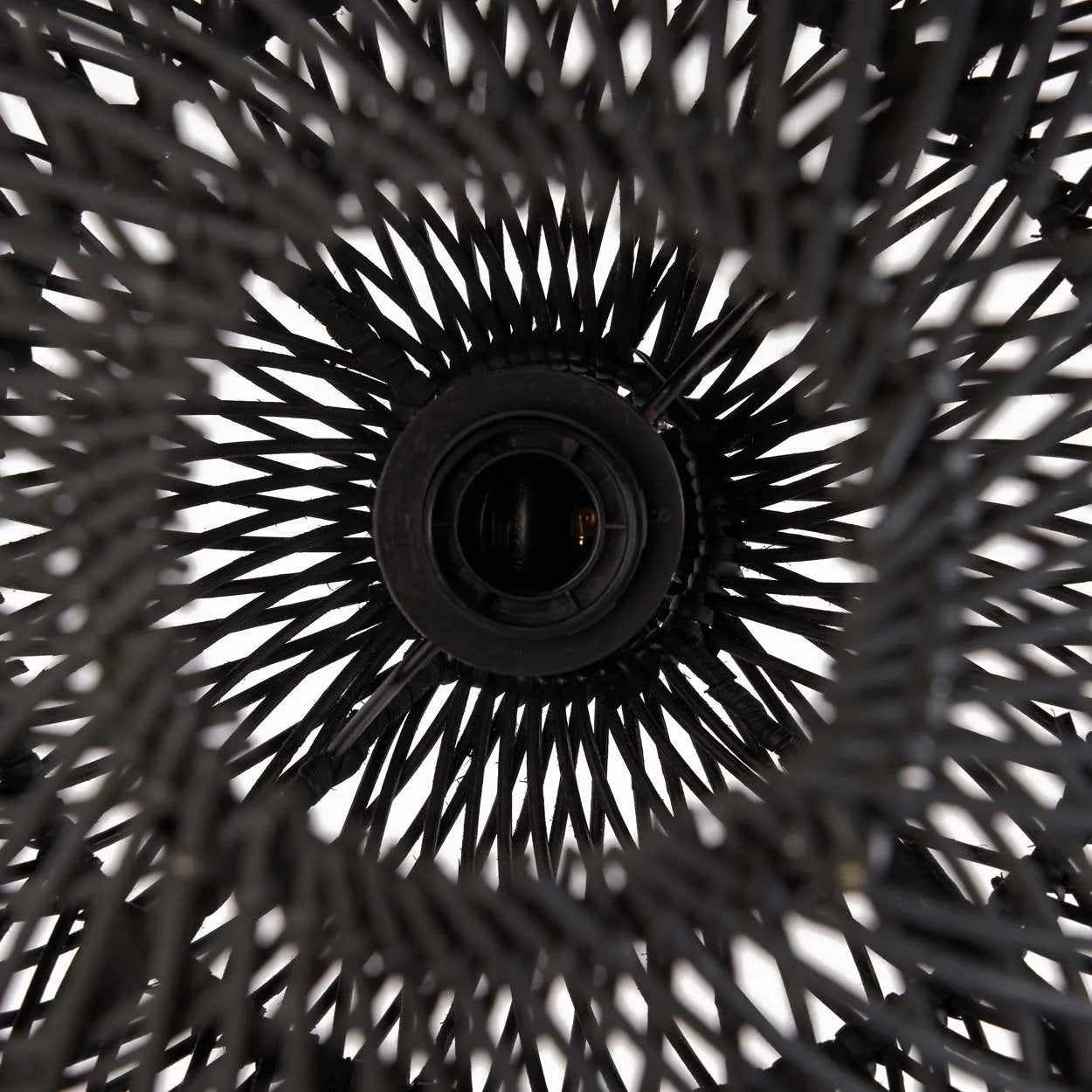 Boble Lampe Vedhæng - Sort - S