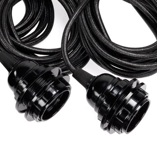 Stik til montering af lamper i loftet 250cm - Sort - 3 stik - Nordic Unique