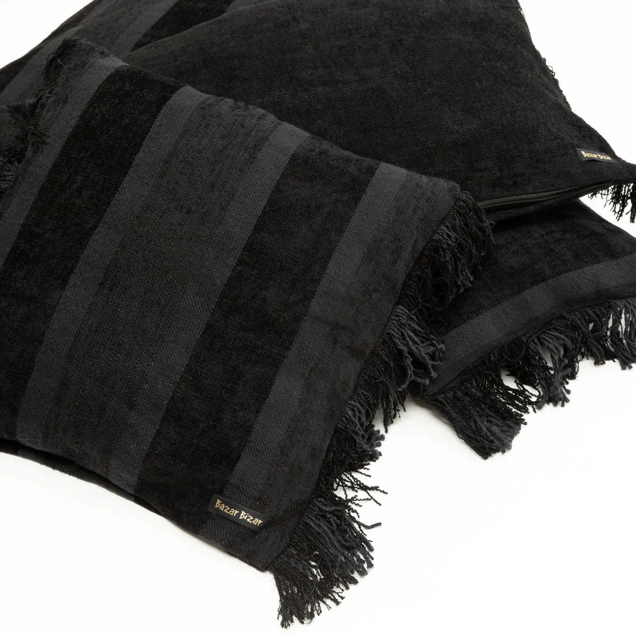 Oh My Gee Cushion Cover - Black Velvet - 30x50cm