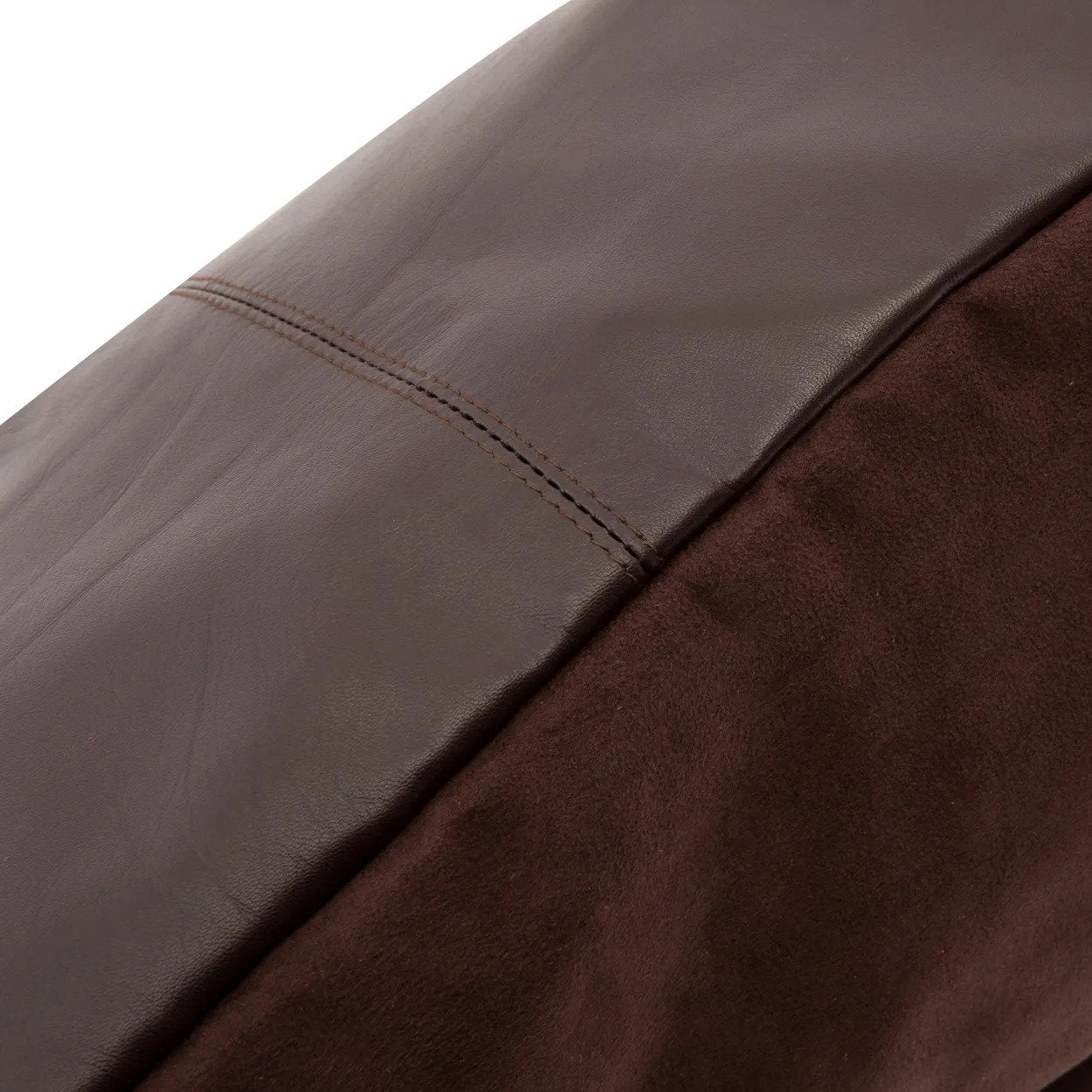 Kuben leather cushion cover - Choco - 60x60cm