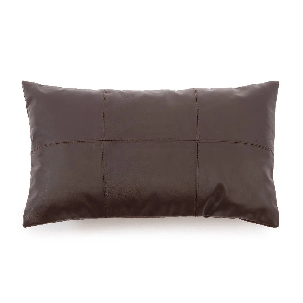 Chokoladen Læderpudebetræk - Choco - 30x50cm