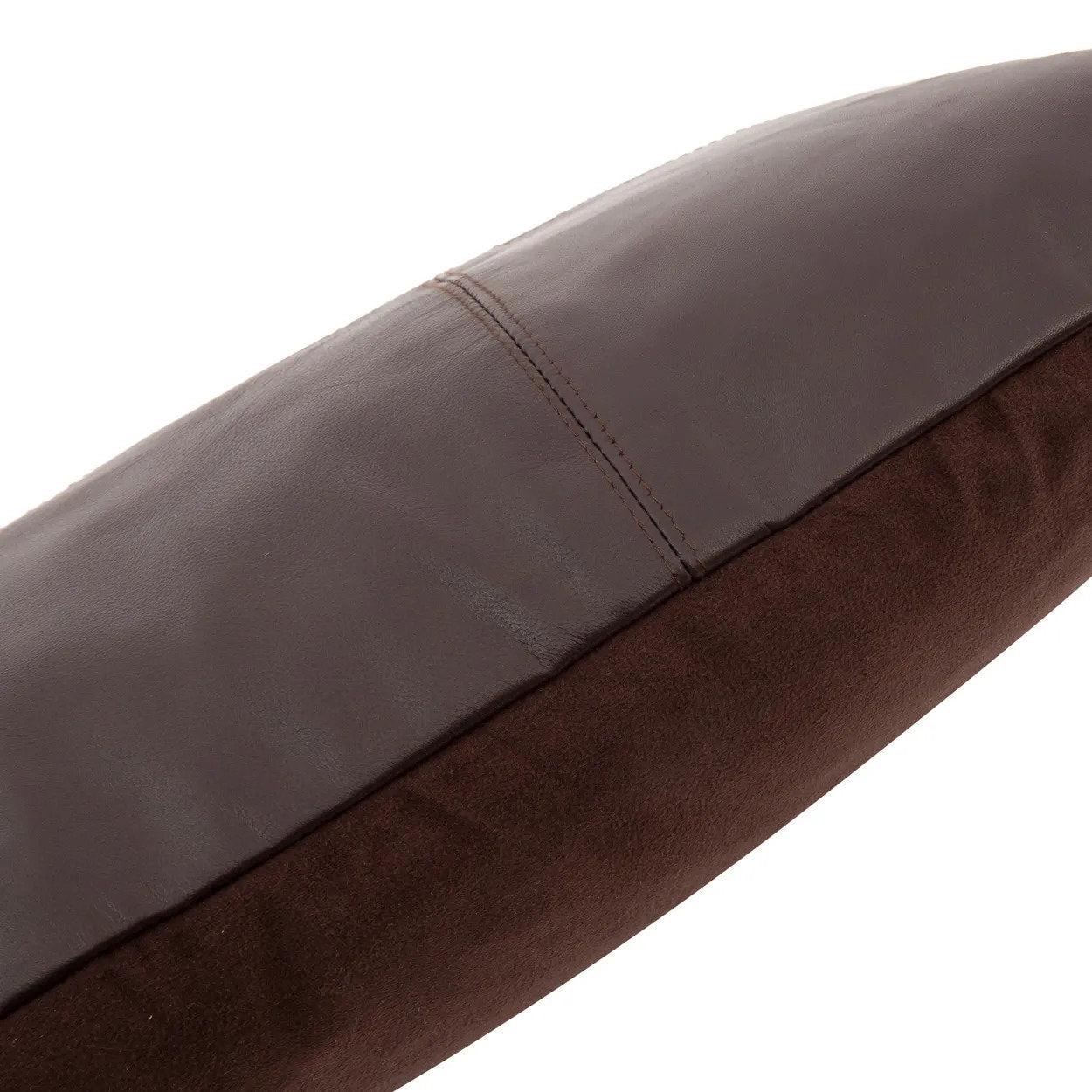 Chokoladen Læderpudebetræk - Choco - 30x50cm