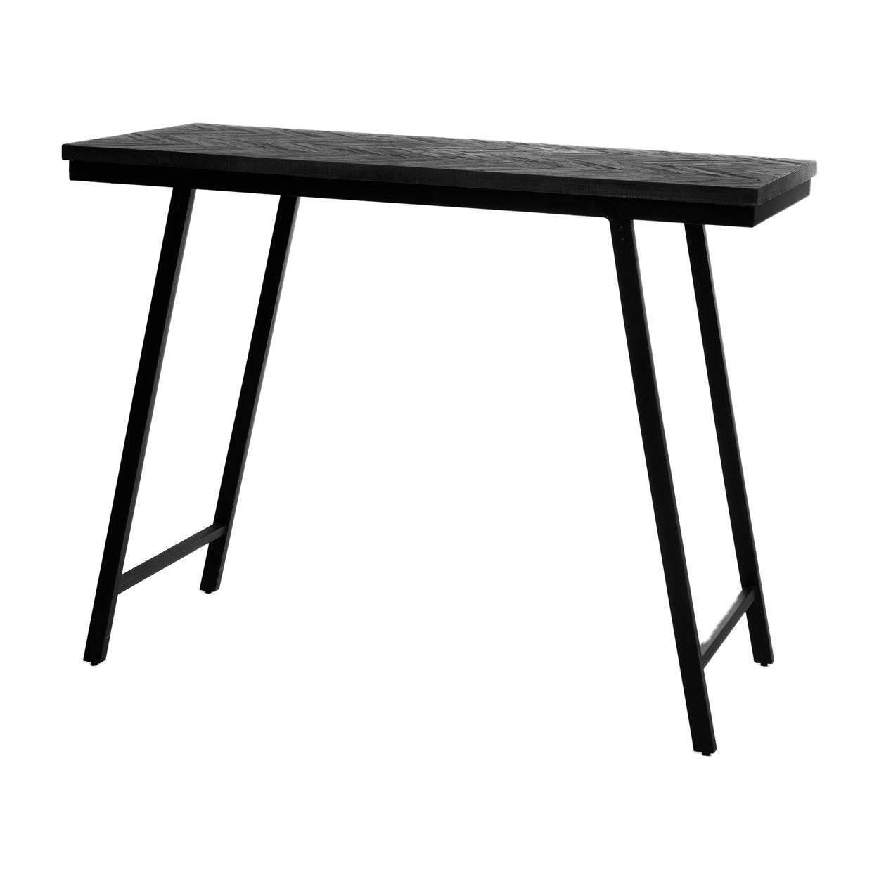 Herringbone High Table - Black - 140cm