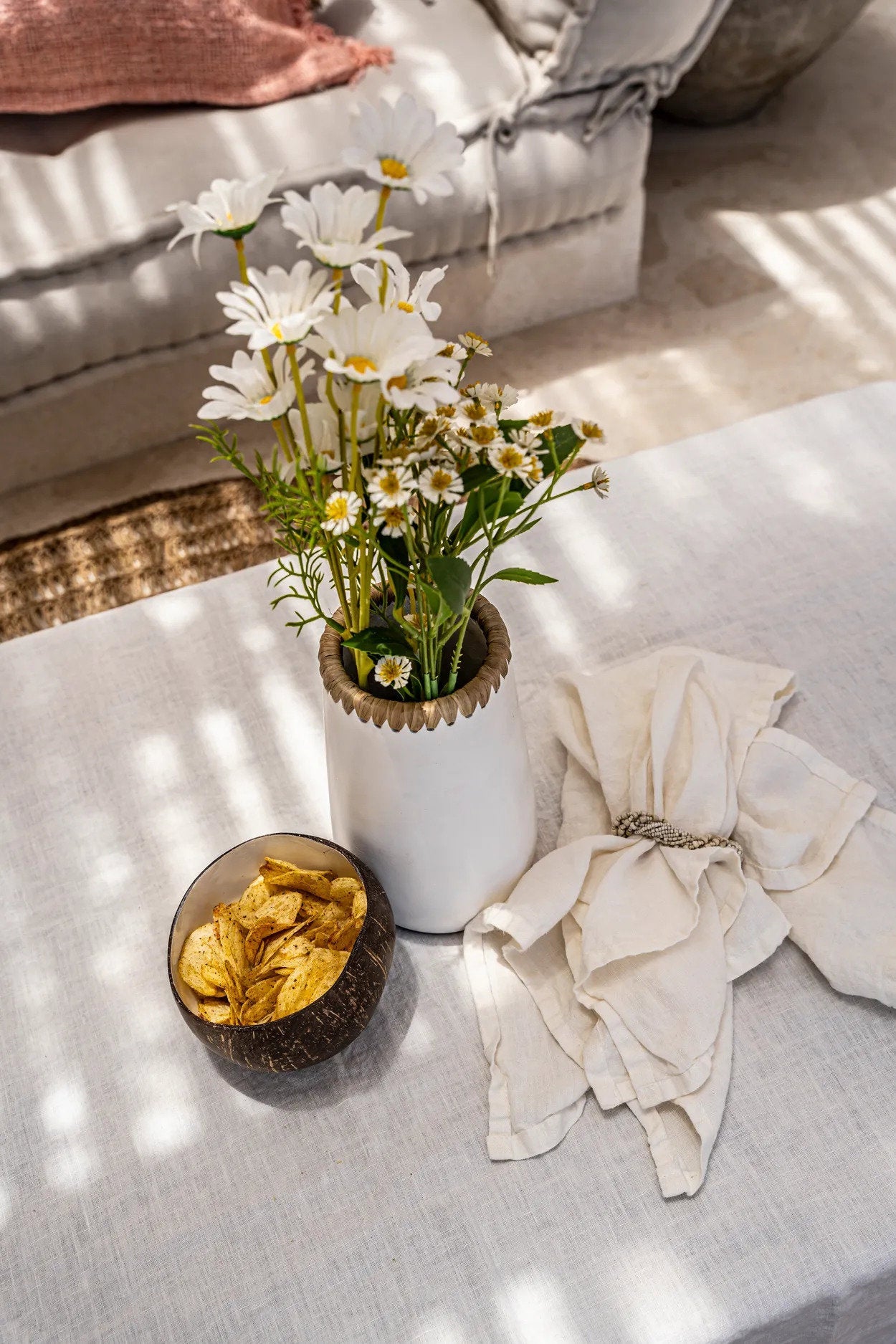 Paris Vase - White Natural - L