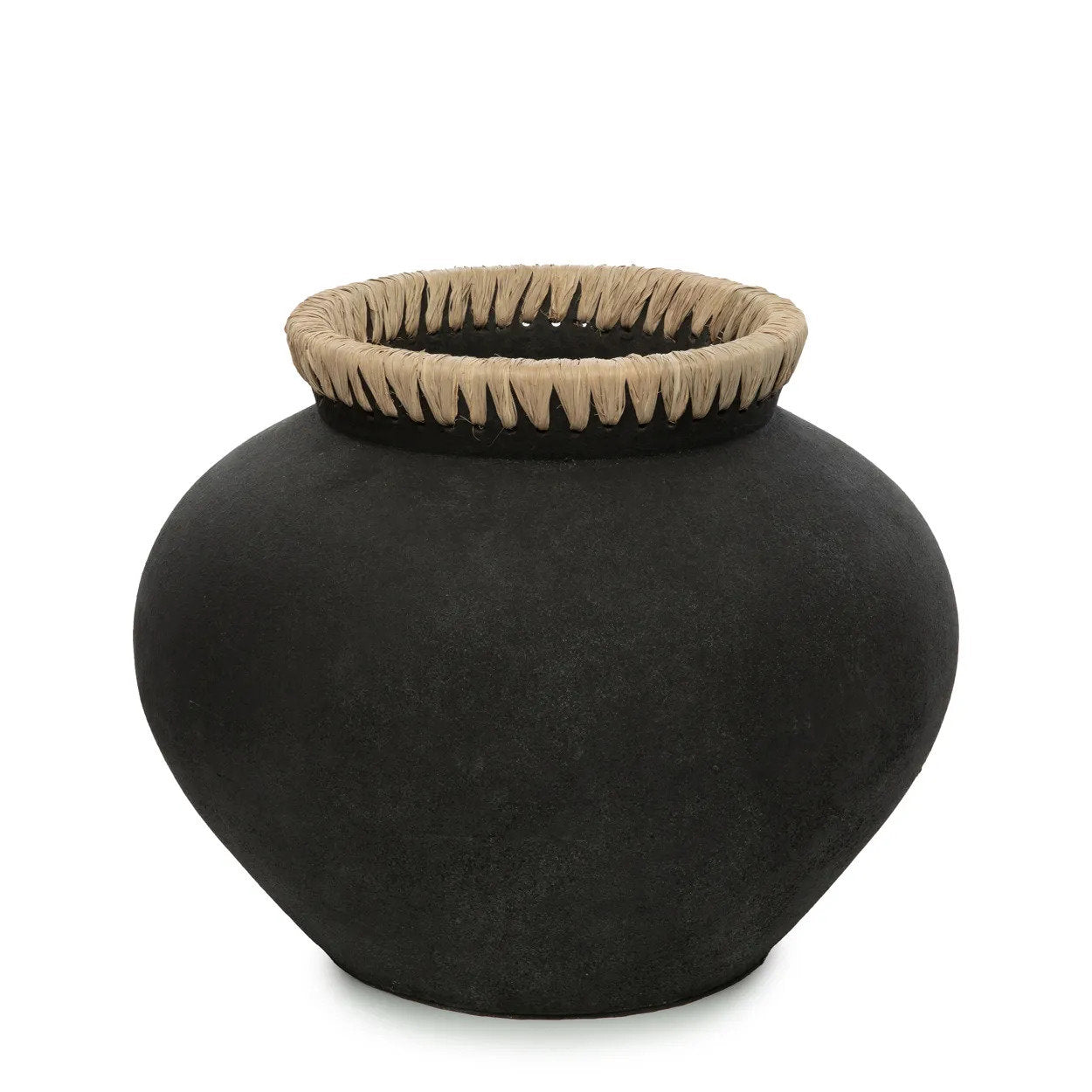 Madrid Vase - Black Natural - L