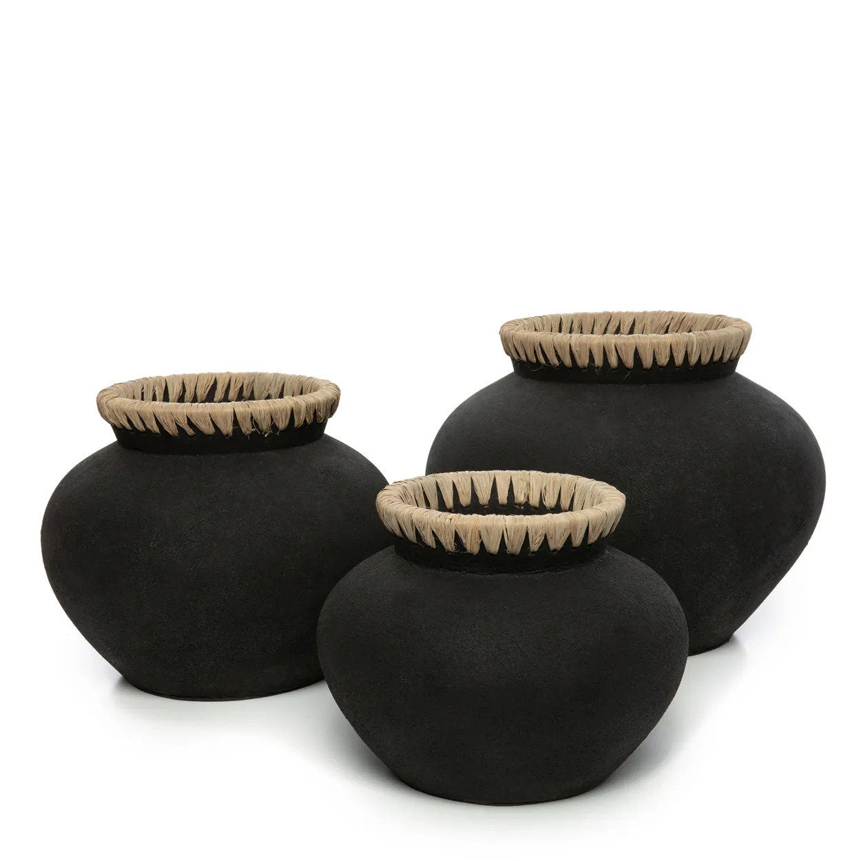 Madrid Vase - Black Natural - M