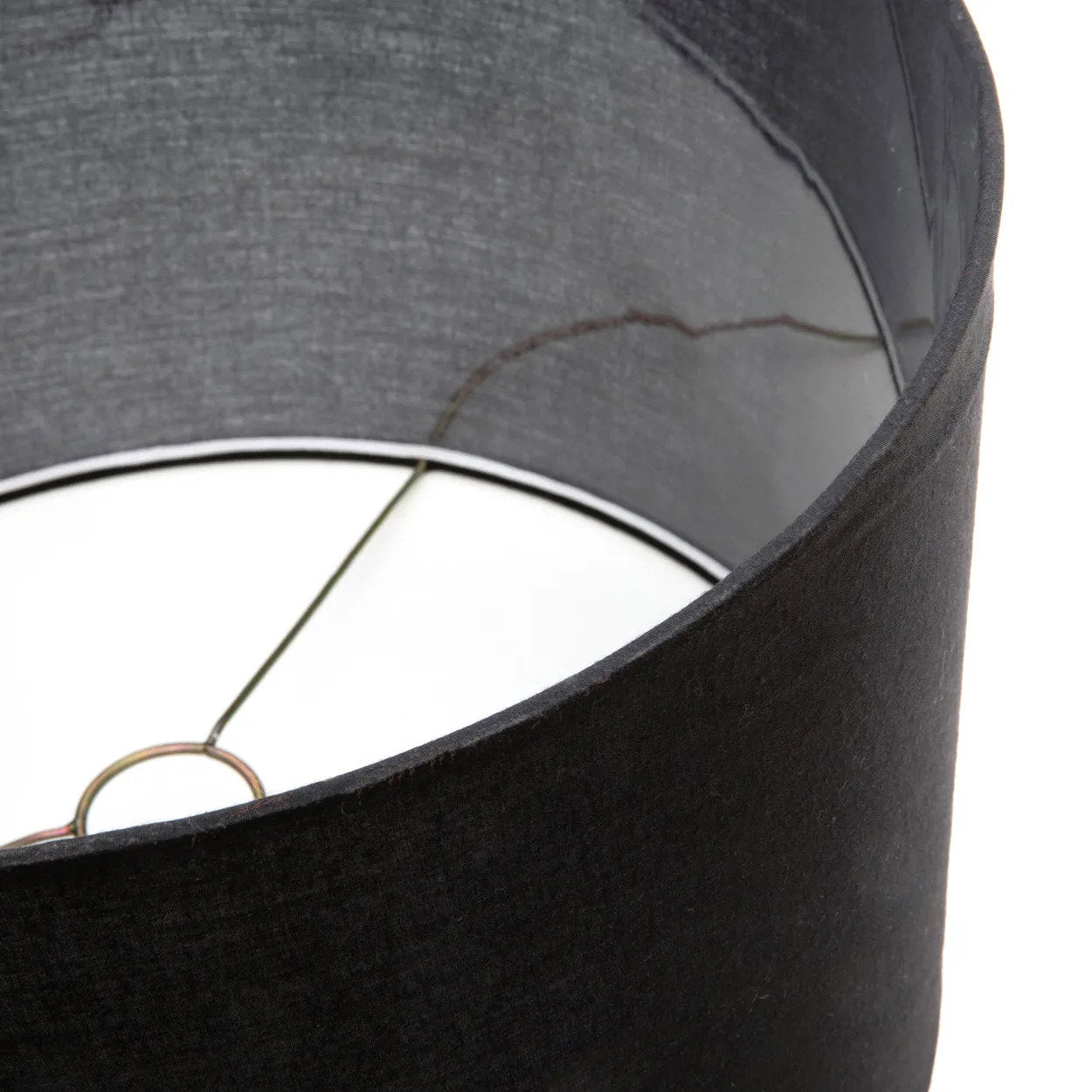 Teak table lamp - Natural black