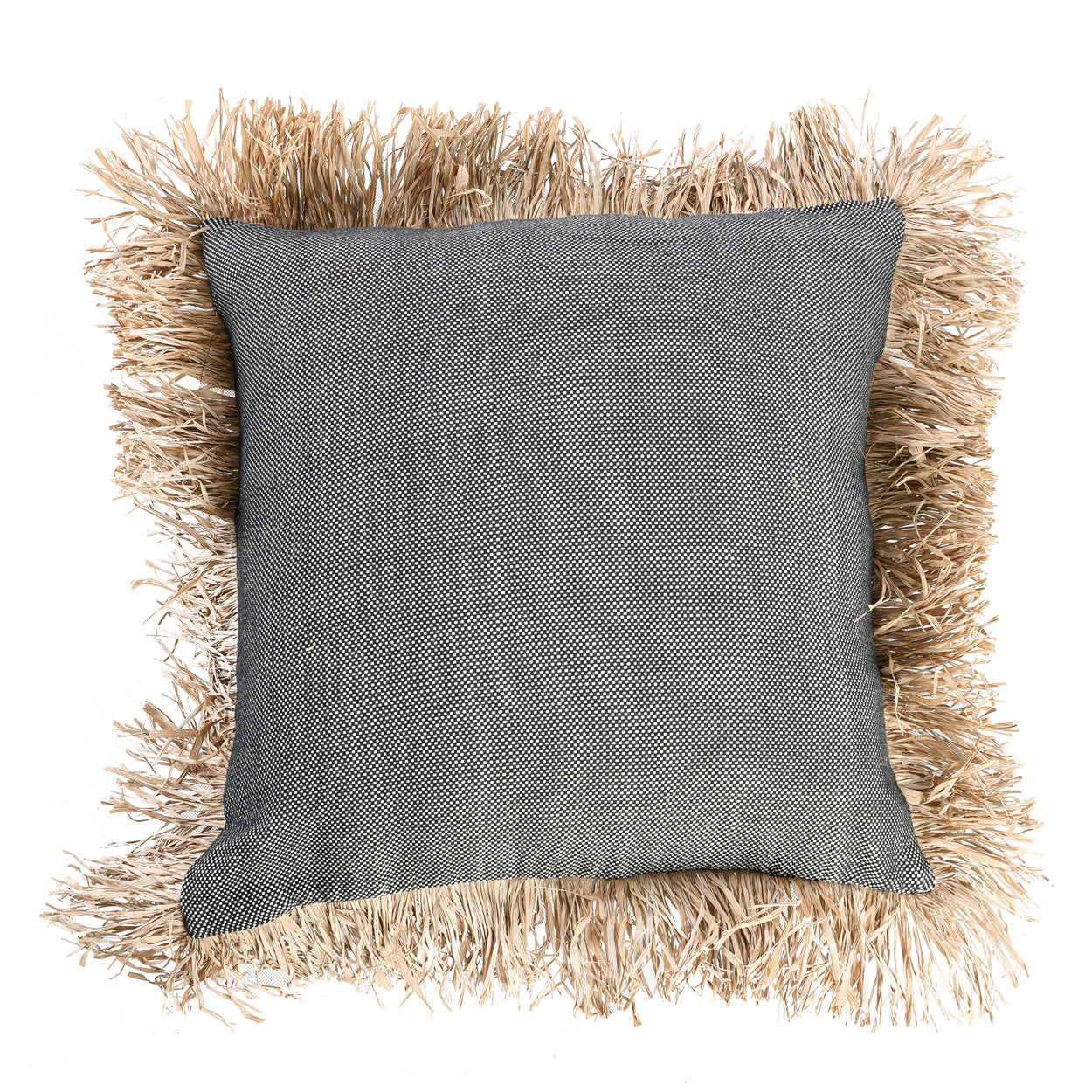 Cotton Bonita Pillowcase - Natural Black - 60x60cm