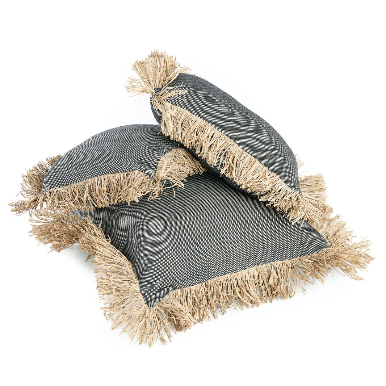 Cotton Bonita Pillowcase - Natural Black - 60x60cm