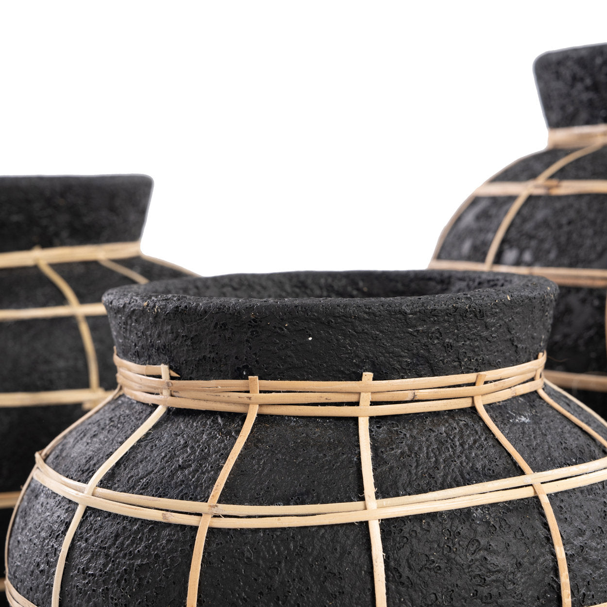 Stomach Vase - Black Natural - L